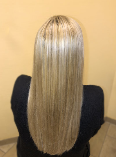 Lange blonde Haare